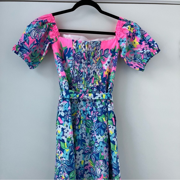 NWOT Lilly Pulitzer Zalie Cotton Midi Dress 6 - Picture 7 of 15